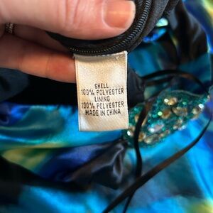 Adrianna Papell Elegant Blue and Black Dress